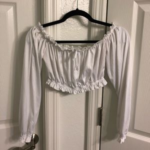 White Pirate Crop Top